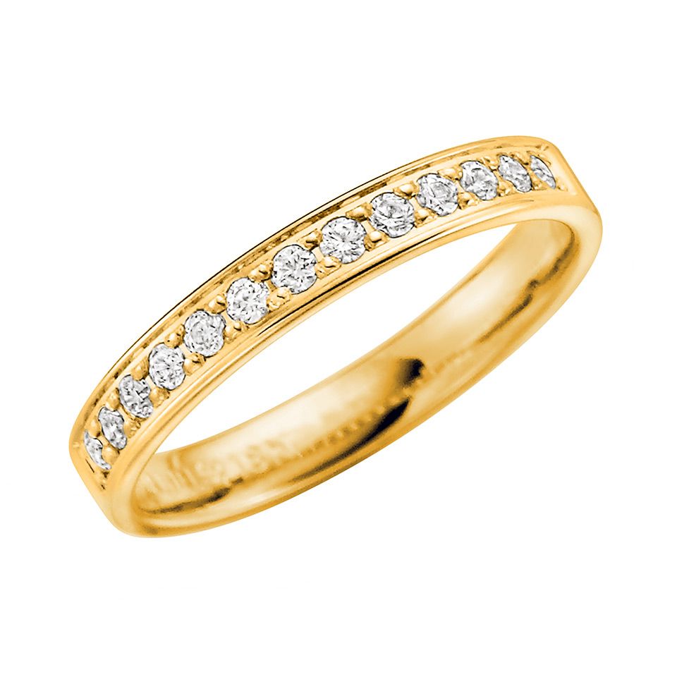 Diamantring i 18K guld, 76