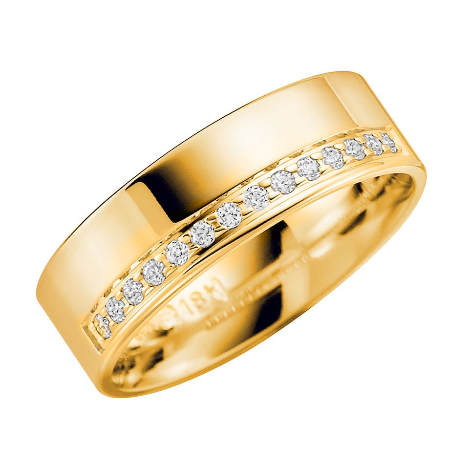 Diamantring i 18K guld, 76