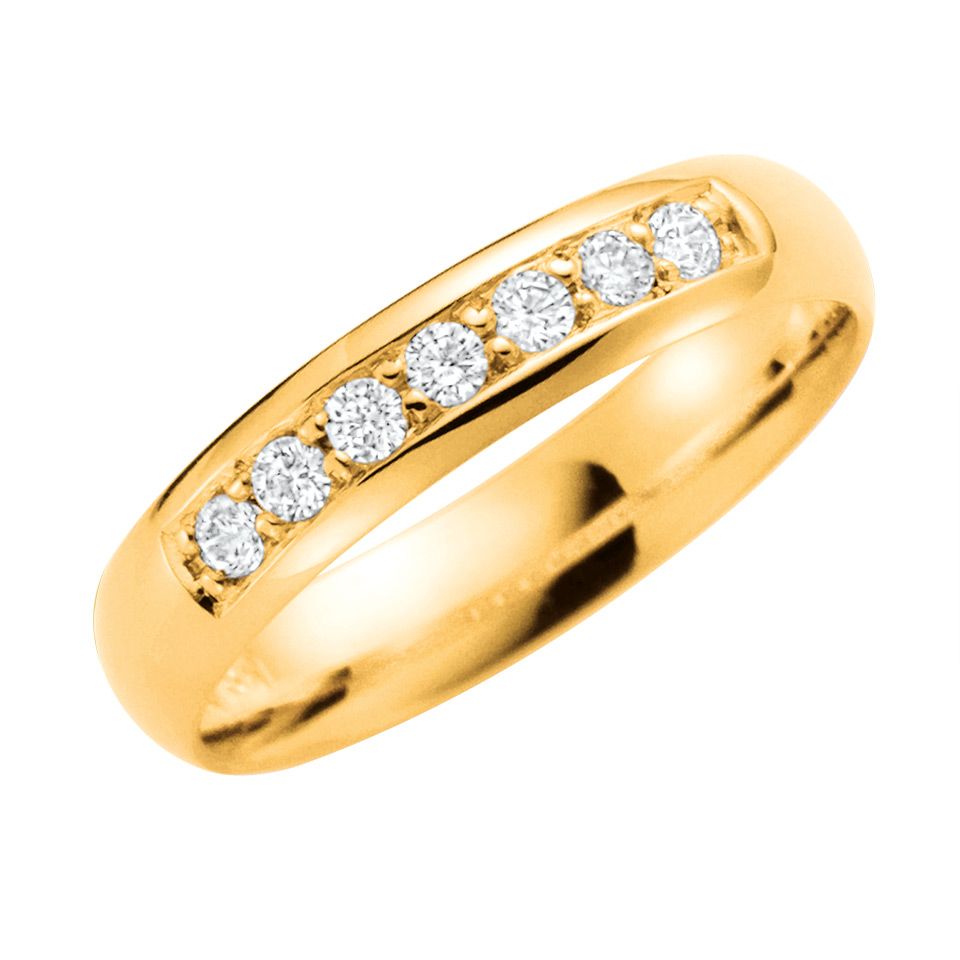 Diamantring i 18K guld, 76