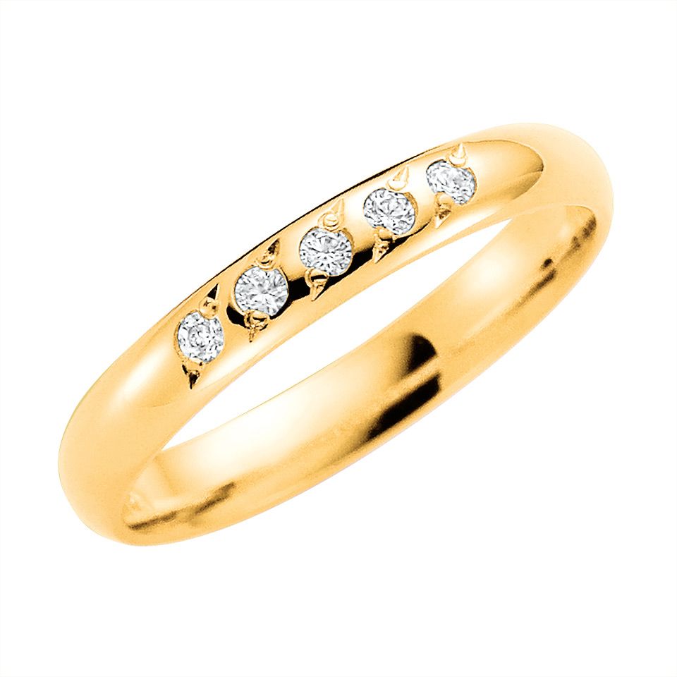 Diamantring i 18K guld, 76