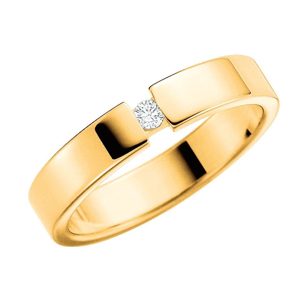 Diamantring i 18K guld, 76