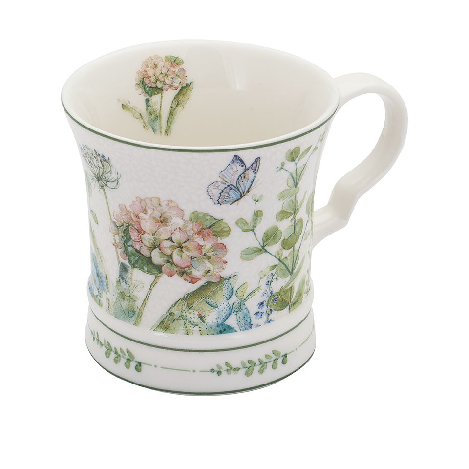 Mugg porslin Hortensia